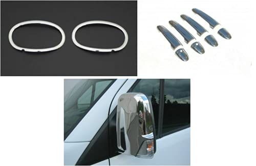 Boa Line - Cubiertas para manijas de puerta y luces antiniebla para llantas y espejos, compatible con Mercedes Sprinter W906 2014-2017