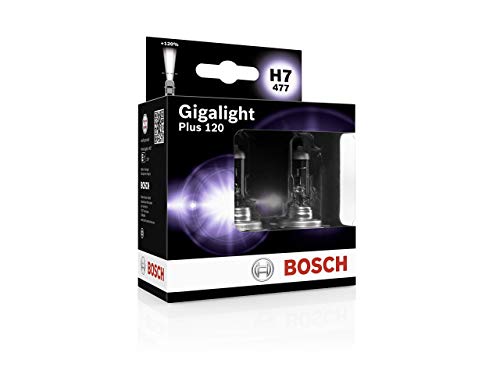 Bosch Lámpara para faros: Plus 120 Gigalight H7 12V 55W PX26d (Lámpara x2)