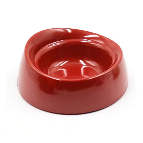 CRMY Pet Bowl, para Cajas y jaulas con comedero de plástico para Gatos Conejos Aves Hamsters Hurones Shitzu (Color : Wine Red)