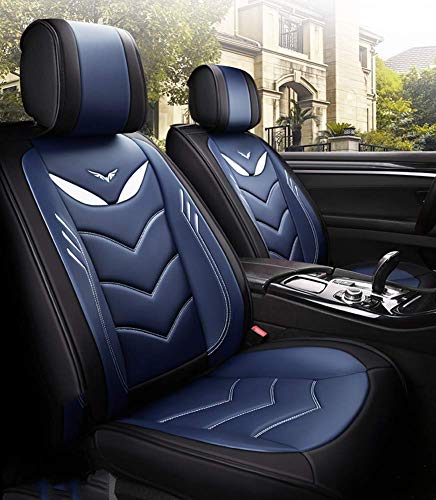 Fundas 5 asientos automóvil transpirables aptos para la mayoría los SUV Sedan Truck Muy bien equipados para 2018 Chevy Equinox Cruze 2019 Toyota Tacoma TRD PRO doble cabina RAV4 Corolla Camry, azul