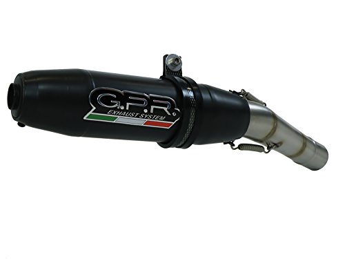 GPR Italia Escape homologado con tubo de conexión para LC 8 Super Adventure 1290 - S - R - T 2017/18 Euro 4, Deeptone Negro