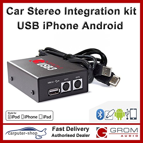 GROM Audio (kit de integración estéreo para auto USB3 USB Android iPhone para mayores TOYOTA COROLLA CELICA AVENSIS RAV4 SIEN LANDCRUISER HILUX PREVIA & LEXUS IS RX ES GS GX LS # TOY1