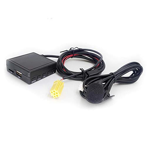 KASER Cable AUX Bluetooth Compatible para Fiat Punto Panda Croma Lancia Musa Y Alfa para Radio Blaupunkt Mini ISO Micrófono con Llamadas Manos Libres