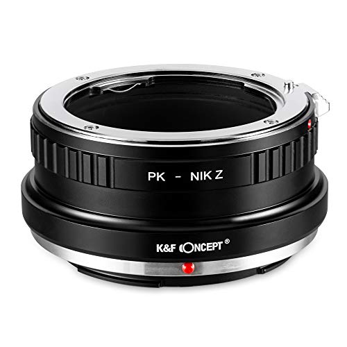 K&F Concept- Adaptador Lentes Pentax K PK para Montura Nikon Z Z6 Z7 Mirrorless Camara (PK-Nikon Z)