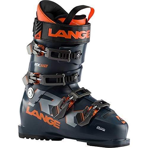 Lange RX 110 Botas de Esquí, Adultos Unisex, Azul Oscuro/Naranja, 285