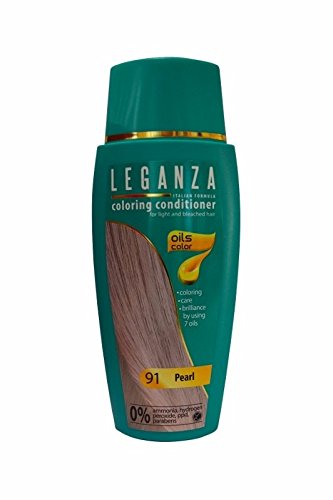 Leganza - Tinte para el cabello sin amoniaco, color perla N91 7 aceites naturales.