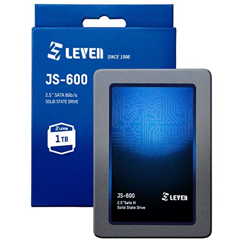 LEVEN SSD 1TB SATA III 6Gb / s, 2.5 Pulgadas / 7 mm (0.28 ''), Unidad de Estado sólido Interna - hasta 500 MB/s - Adecuada para computadora portátil y Escritorio - (JS600SSD1TB)