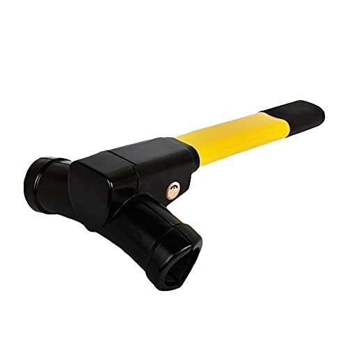 Lock de volante compatible con la cerradura de dirección de automóvil Lincoln Aviator, 3 colores en forma de volante en forma de volante Inmovilizador retráctil para vehículos ( Color : Yellow )