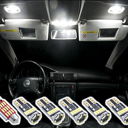 Luces LED 4014 SMD para iluminación interior de coches, set de 6 unidades, xenón blanco con bus CAN, no genera mensaje de error