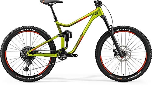 Merida One-Sixty 600 Fully - Bicicleta de montaña, 27,5 pulgadas, color verde y rojo, altura de bastidor de 47 cm