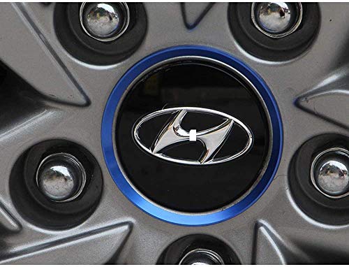 MISSLYY 4 Piezas Coche Tapas Centrales de Llantas para 2015 Hyundai Tucson,con el Logotipo De Insignia Rueda Tapas De Centro Prueba De Polvo Accesorios De Decorativo De Automóvil
