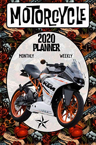 Motorcycle 2020 Planner Weekly Monthly: Old School Moto KTM on the go organizer 6 x 9 inches Matte Cover (Jan 1, 2020 to Dec 31, 2020)
