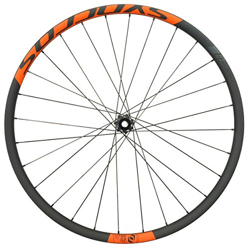 Syncros XR1.0 Boost Carbon - Rueda delantera para bicicleta de montaña (27,5"), color negro y naranja