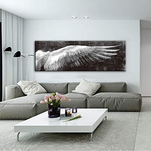 xinyouzhihi Angel Wings Canvas Painting Poster Print Fotos en Wall Art Living Room Dormitorio Decoraciones para el hogar 50x150cm Sin Marco
