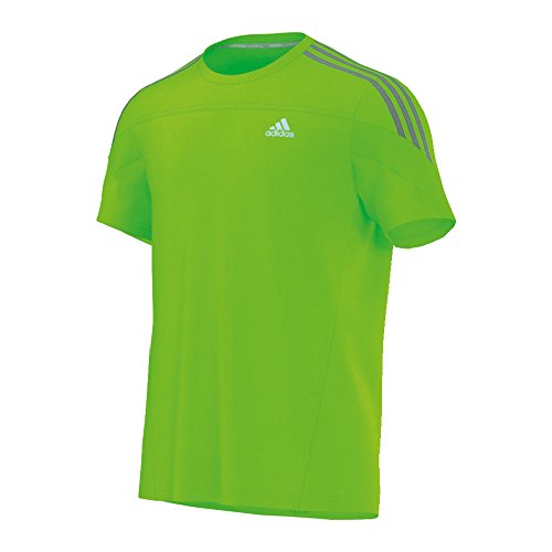adidas Shirt Response tee - Camiseta de Running para Hombre, Color Verde, Talla S
