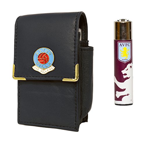 Awesome Gifts Aston Villa Football Club Paquete de Cigarrillos Soporte y Clipper Gas más Ligero