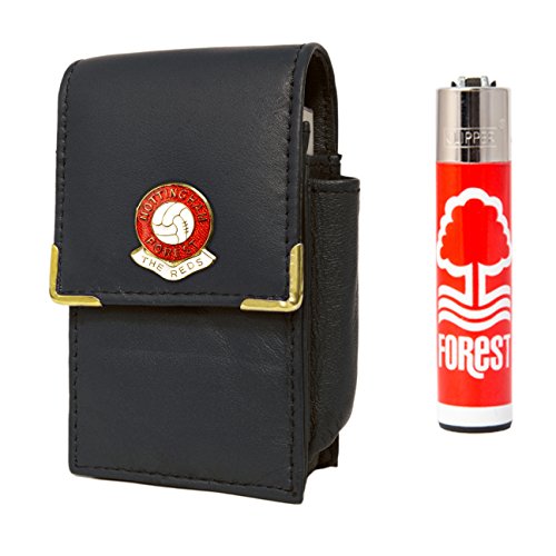 Awesome Gifts Nottingham Forest Football Club Paquete de Cigarrillos Soporte y Clipper Gas más Ligero