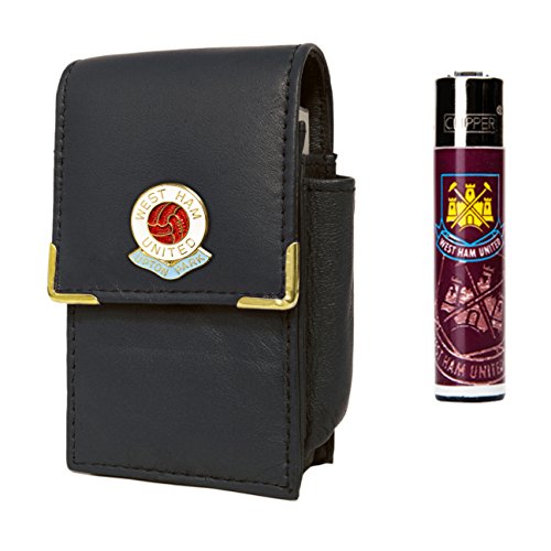Awesome Gifts West Ham United Football Club Paquete de Cigarrillos Soporte y Clipper Gas más Ligero