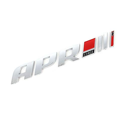 BBTY 3D APR Logo Pegatinas de Coche Insignia Auto Emblema Calcomanía para Abril Logotipo Audi A4L Q5 S5 Volkswagen Golf R6 7 Scirocco R20 GTI Styling (Color Name : White)
