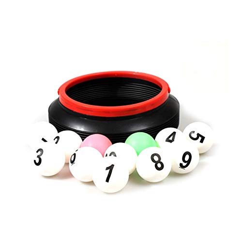 Bolas de números de lotería impresas ping pong para regalos de fiesta de juego, color blanco, 13 unidades