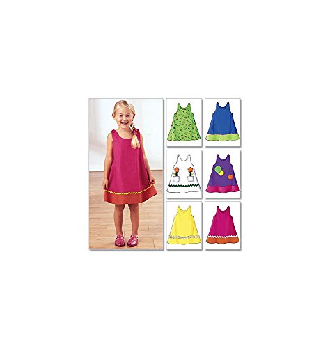 BUTTERICK 3772/1 - Patrones de Costura para Confeccionar Vestidos de niña (6 Modelos Distintos, Tallas 1 a 3 ó 79 a 94 cm)