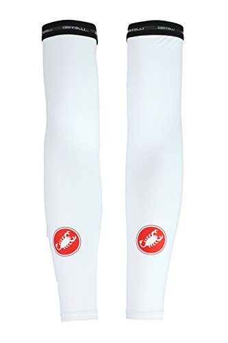 Castelli UPF 50+ LIGHT - Mangas ligeras para brazalete, Blanco, S