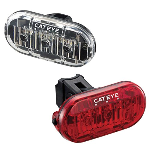 CatEye Omni 3 F/R Set TL-LD135 - Luces de Ciclismo y reflectores, Color Negro