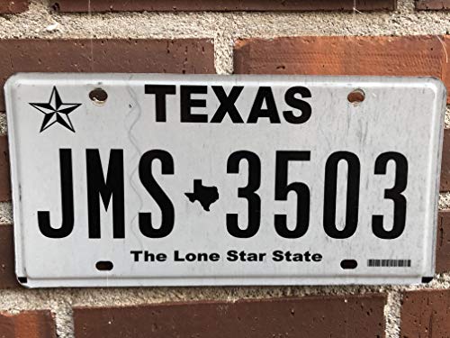 Desconocido Matrícula Decorativa Americana (Estados Unidos) Original Estado de Texas Retirada de la Circulación Año 2011