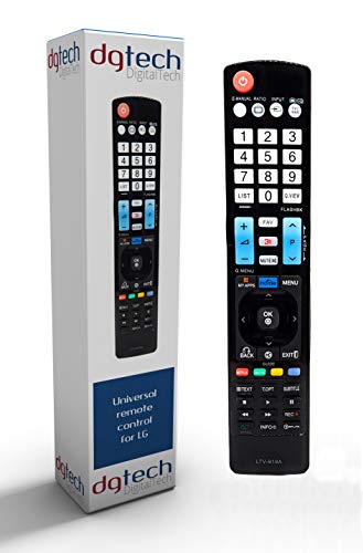 DigitalTech® - Mando Universal Smart TV para televisores LG con Botones para Plataformas de vídeo como Netflix. Compatible con más de 250 Modelos de mandos LG.