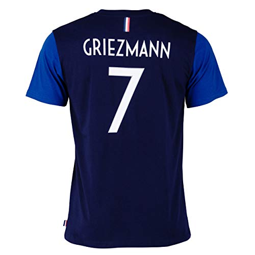 FFF – Camiseta oficial de la selección de Francia de fútbol – Antoine Griezmann – Talla infantil, Niño, azul, 6 años