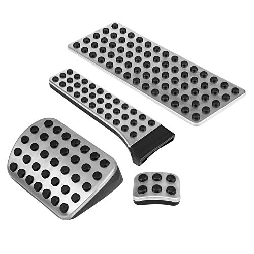 Hlyjoon Car Fuel Brake Pedal Cover Rubber + Metal Auto Gas Brake Clutch Pedal Cover Fit para MB W203 W204 W210 W211 W212 CE