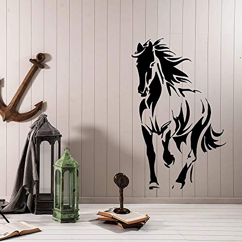 JXWH Caballo Silueta Animal Tatuajes de Pared Empresa Mane Pony yegua Vinilo Etiqueta de la Pared Dormitorio decoración del hogar Sala de Estar 42x68.4cm