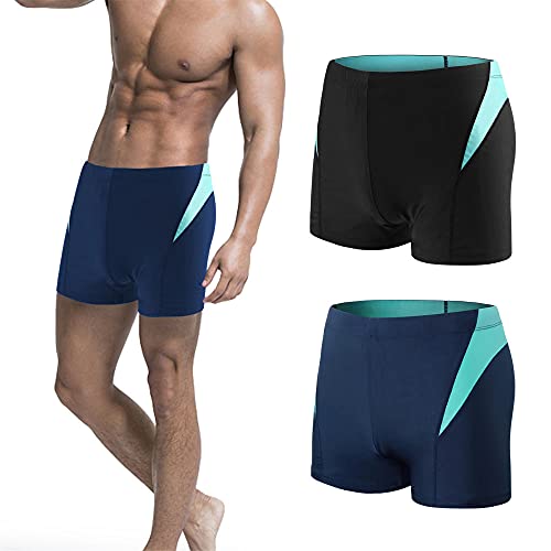 LUS Pantalones Cortos de Tablero de Hombres Summer Beach Surf Shorts Secado rápido Troncos de natación para Hombres con Troncos de natación Forrados-Set C 2PCS_XXXL