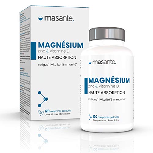 MA SANTÉ Magnesio 120 comprimidos | Complemento alimenticio vegano de alta absorción | Triple acción: reduce la fatiga - la vitalidad - la inmunidad