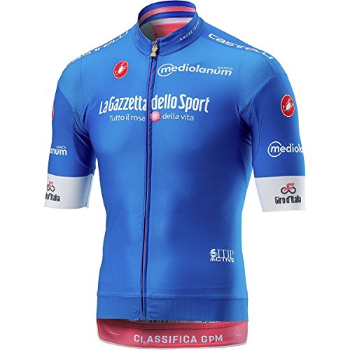 Maillot de Ciclismo de Manga Corta Castelli 2018 Giro Race Azul