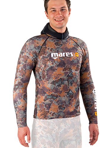Mares Instinct - Camiseta para Hombre, diseño de Camuflaje, Talla S, Color marrón