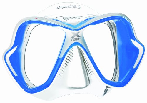 Mares X-Vision LiquidSkin - Máscara de buceo, weiß/blau/klar