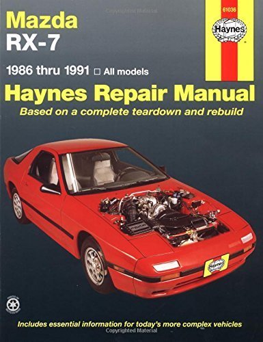 Mazda Rx-7 Automotive Repair Manual/1986 Thru 1991, All Models/No. 61036 (Haynes Repair Manuals (Paperback)) 1st edition by Haynes, John (1990) Paperback