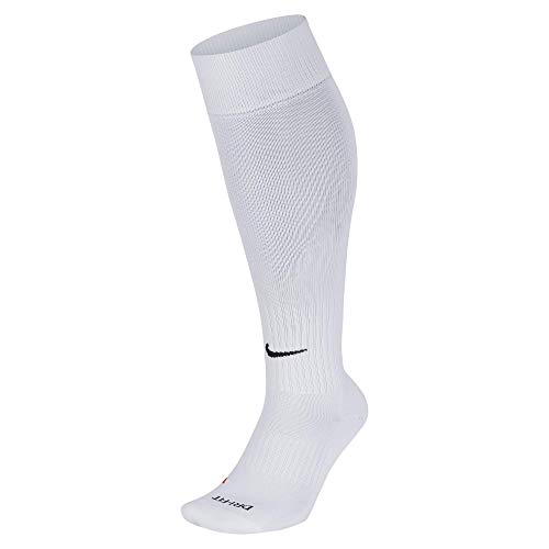 Nike Knee High Classic Football Dri Fit Calcetines, Unisex adulto, Blanco / Negro (White / Black), 34-38 EU