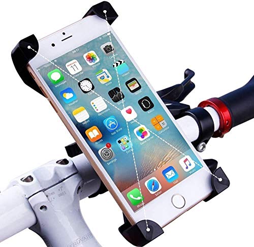 REY Soporte de Móvil para Bicicleta o Motocicleta, Universal, Sujeción Smartphone