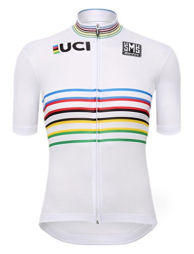 Santini UCI, Camiseta Manga Corta Hombre, Hombre, UCI, Multicolor, L