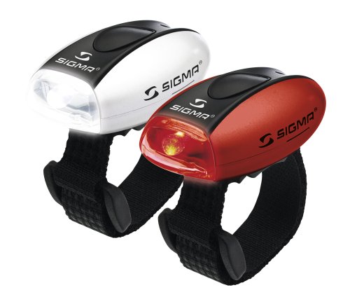 Sigma Sport Micro Combo - Juego de Luces led (con Banda de Velcro para Deportes), Color Rojo y Blanco
