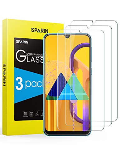 SPARIN [3-Pack] Cristal Templado para Samsung Galaxy A30s/ A50/ M31/ M30s/ M30, Protector Pantalla Samsung A30s/ A50/ M31/ M30s/ M30 Vidrio Templado con [2.5d Borde Redondo] [Alta Definicion]