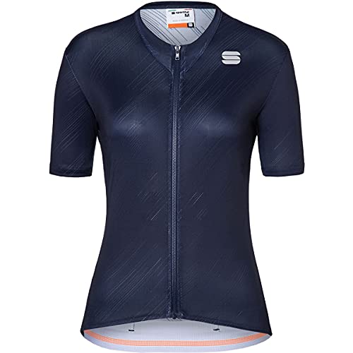 Sportful Flare Jersey - Camiseta de ciclismo para mujer, azul, large
