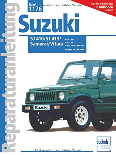 Suzuki SJ 410 bis 1986 (1,0 Ltr.), SJ 413 bis 1984-88 (1,3 Ltr): Samurai ab Baujahr 1988 (1,3 Ltr. mit Vergaser), Vitara ab Baujahr 1989 (1,6 Ltr. mit ... und Einspritzung), Vitara mit 1,6-V-Motor