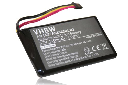 vhbw batería Compatible con Tomtom One XL 340 navegador (1100mAh, 3,7V, Li-Ion)