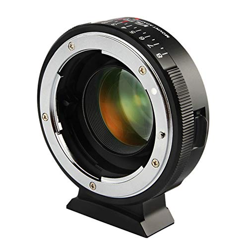 Viltrox NF-M43X - Adaptador de montura de lente reductor de velocidad de 0,71x con control de apertura para lente Nikon G D a cámara sin espejo M4/3 GH5 GH4 GF9 GX85 E-M5 E-M10 E-PL3 Pen-F BMPCC