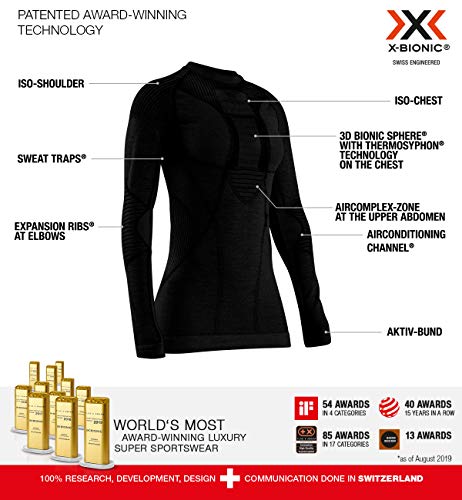 X-Bionic Camiseta Ml C/Redondo Apani 4.0 Merino Mujer