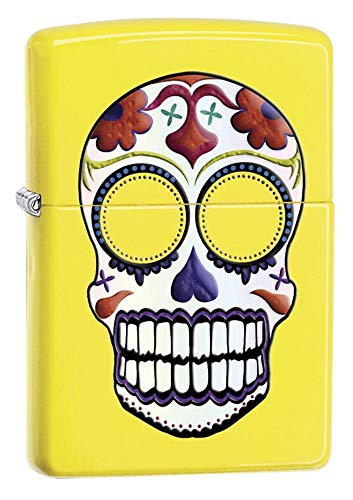 Zippo Day Dead Skull Lighter Lemon - Pastilla de Encendido para Acampada, Color Beige, Talla UK: 6x4