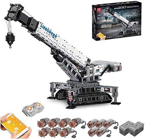 ZJLA Liebherr LTR 11200 Crawler Crane, 12 motores y 4.000 bloques - compatible con Lego
